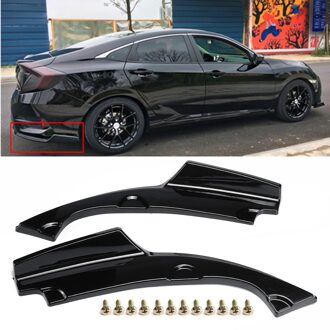 2 Stuks Auto Achterbumper Lip Splitter Lagere Hoek Volant Covers Spoilers Schort Hoek Volant Voor Honda Voor Civic 4DR