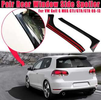 2 Stuks Auto Achterruit Side Spoiler Wing Canard Canards Splitter Trim Cover Accessoires Voor Vw Golf 6 MK6 Gti/Gtr/Gtd for GTI GTR GTD