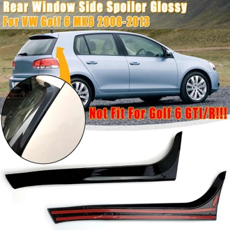 2 Stuks Auto Achterruit Side Spoiler Wing Canard Canards Splitter Trim Cover Accessoires Voor Vw Golf 6 MK6 Gti/Gtr/Gtd Not for GTI GTR GTD
