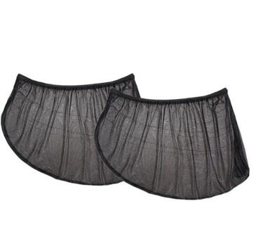 2 Stuks Auto Achterzijde Window Zonneklep Shade Cover Shield Zonnescherm Anti-Uv Protector Auto Exterieur Accessoires Houden Auto Koeler S zwart