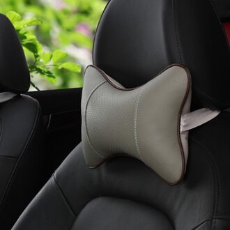 2 Stuks Auto Auto Bot Vorm Seat Hoofd Hals Rest Synthetisch Leer Kussen Pad Rest