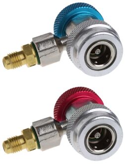 2 stuks Auto Auto Freon R134A H/L Snelkoppeling Adapters Airconditioning Koelmiddel Verstelbare EEN/C Spruitstuk gauge
