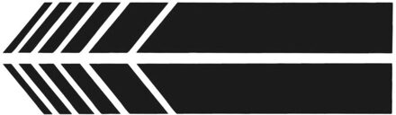 2 Stuks Auto Auto Suv Vinyl Grafische Carrosserie Sticker Side Decal Streep Diy Decals zwart