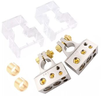 2 Stuks Auto Batterij Terminal Connectoren 0/2/4/8/10 Gauge Positieve Negatieve Auto Marine Batterij terminal Connectoren Shims type 4