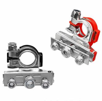 2 Stuks Auto Batterij Terminal Connectors 2/4/8/10 Gauge Positieve Negatieve Auto Marine Batterij Terminal Connectoren shims Voor Golf Cooper