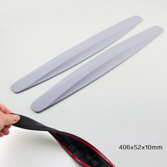 2 stuks Auto Bumper Protector Corner Guard Anti-Kras Strips Sticker Bescherming Body Protector Lijstwerk Volant Chin Accessoires grijs