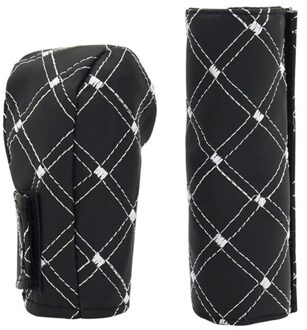 2 Stuks Auto Handbrake Handrem Case Auto Accessoires & Gear Shift Case Cover Kits Handrem Beschermhoes Versnellingspook cover wit