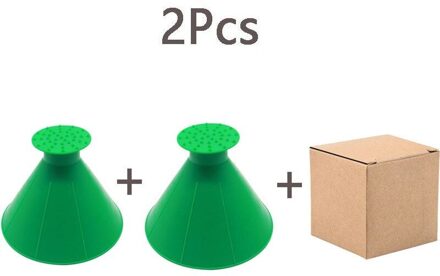 2 Stuks Auto Magic Sneeuw Schoppen Voorruit Auto Ijskrabber Trechter Vormige Sneeuw Remover Deicer Kegel Deicing Schrapen Gereedschappen 2stk gree