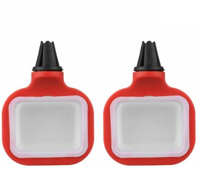 2 Stuks Auto Saus Houder 2 Stuks Auto-accessoires Container Voor Vents Van Voertuig Auto Air Outlet Kruiden Doos Saus rack rood