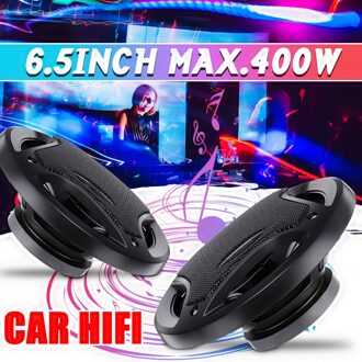 2 Stuks Auto Speaker 6.5 Inch 400W Auto Subwoofer Hifi Coaxiale Luidspreker Auto Achter/Voordeur Audio Muziek stereo Coxial Luidsprekers 3 Manier