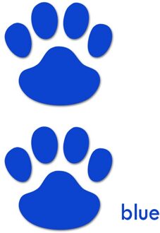 2 Stuks Auto Sticker Leuke Puppy Klauwen Reflecterende Decoratieve Sticker Voor Lada Vesta Niva Kalina Priora Granta Largus Vaz Auto styling blauw