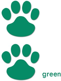 2 Stuks Auto Sticker Leuke Puppy Klauwen Reflecterende Decoratieve Sticker Voor Lada Vesta Niva Kalina Priora Granta Largus Vaz Auto styling groen