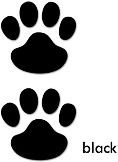 2 Stuks Auto Sticker Leuke Puppy Klauwen Reflecterende Decoratieve Sticker Voor Lada Vesta Niva Kalina Priora Granta Largus Vaz Auto styling zwart