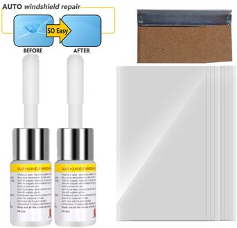 2 Stuks Auto Voorruit Reparatie Tool Vensterglas Vulstoffen Lijmen Afdichtingsmiddelen Curing Lijm Auto Glas Kras Crack Herstellen Kit wit