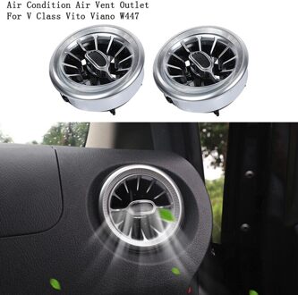 2 Stuks Auto Voorzijde Dashboard Ac Airconditioning Air Vent Outlet Trim Voor Mercedes Benz V Klasse Vito Viano W447