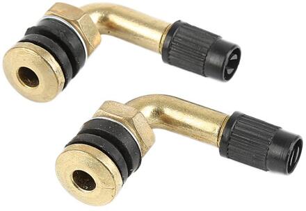 2 Stuks Auto Vrachtwagen Motorfiets Auto Hoek Messing 90 Graden Air Tyre Valve Extension Adapter Schrader Ventiel Wiel Banden onderdelen