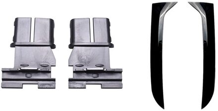 2 Stuks Auto Zonnedak Zonnescherm Clip & 2 Stuks Achter Side Wing Dakspoiler Stickers Trim Cover