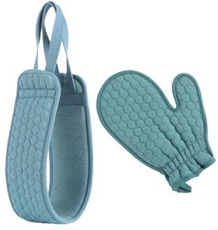 2 Stuks Baden Body Scrubbers Douche Strip Exfoliërende Handschoenen Terug Wrijven Handdoek Badkamer Benodigdheden