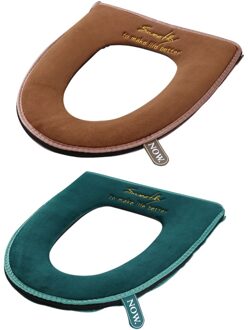 2 Stuks Badkamer Wc Stoelhoezen Winter Warm Wc Zitkussen Pad Met Rits