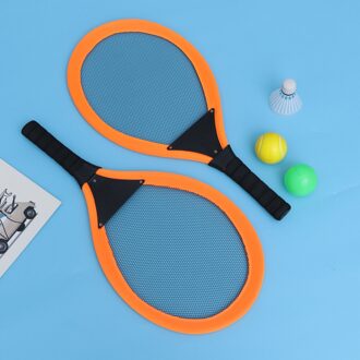 2 Stuks Badminton Tennis Rackets Kinderen Kids Outdoor Sport Ouder-Kind Sport Educatief Sport Spel Speelgoed (Oranje)