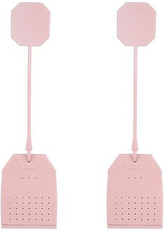 2 Stuks Bag Style Silicone Thee Filter Zak Losbladige Koffie Herbal Spice Filter Diffuser Thee Zetgroep keuken Theewaar Roze