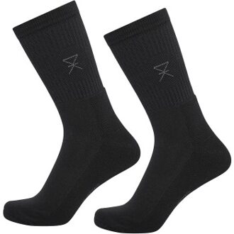 2 stuks Bamboo Blend Tennis Socks Zwart - Maat 40/45,Maat 45/48