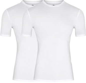 2 stuks Bamboo Crew Neck * Actie * Zwart,Wit - Small,Medium,Large,X-Large,XX-Large