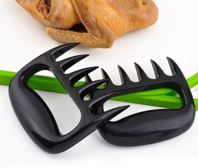 2 Stuks Beer Klauwen Vlees Divider Barbecue Vork Multifunctionele Tang Pull Vlees Versnipperen Varkensvlees Klem Roosteren Vork Zwart bbq Accessoire 2stk