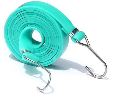 2 Stuks Bike Bagage Band Elastische Motorcycle Vaste Vouwen Elastische Touw Touw Binding Bungee Koord (Groen)