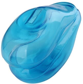 2 Stuks Blauw Clear Siliconen Oor Cover Haarverf Shield Protect Salon Kleur