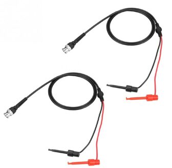 2 stuks BNC naar Dual Testen Haak Probe Oscilloscoop Machine Schroefdraad Hoge Stabiliteit Test Lead Coaxiale Kabels