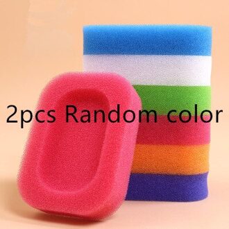 2 Stuks Candy Kleur Spons Zeepbakje Plaat Badkamer Kit Zeep Houder Kleur Willekeurige