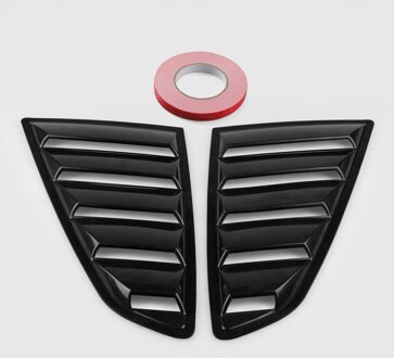 2 Stuks Car Side Abs Deflector Vent Window Louvre Side Scoop Louvre Cover Trim Sticker Fit Voor Ford Mustang zwart