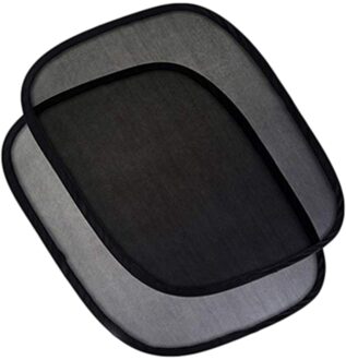 2 Stuks Car Window Zonnescherm Pvc Mesh Elektrostatische Film Sticker Zonnebrandcrème Zelfklevende Zon Auto Side Window Zonnescherm 50x30cm