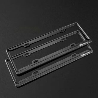 2 Stuks Carbon Fiber Auto Nummerplaat Frame Metalen Beugel Voor Nissan Qashqai Tiida Teana Skyline Almera Juke Altima X-Trail Versa