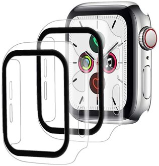 2 Stuks Case Met Screen Protector Voor Apple Horloge Se 6 40Mm 44Mm Volledige Dekking Anti-Kras screen Protector Cover Voor Iwatch 5 4 2 stk doorzichtig / 40mm