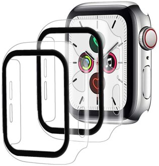 2 Stuks Case Met Screen Protector Voor Apple Horloge Se 6 40Mm 44Mm Volledige Dekking Anti-Kras screen Protector Cover Voor Iwatch 5 4 2 stk doorzichtig / 44mm