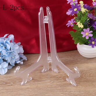 2 Stuks Clear Plastic Ezels Plaat Houders Display Afdruiprek Fotolijst Boek Voetstuk Houder Display Stand Stander Rood