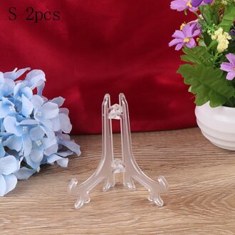 2 Stuks Clear Plastic Ezels Plaat Houders Display Afdruiprek Fotolijst Boek Voetstuk Houder Display Stand Stander zwart