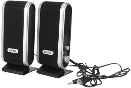 2 Stuks Computer Speaker Usb Bedrade Luidsprekers Voor Pc Mini Stereo Geluid Surround Luidspreker Met Jack Oor Voor Laptop notebook