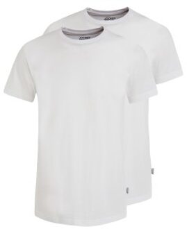 2 stuks Cotton Crew Neck T-Shirt Zwart,Wit - Small,Medium,Large,X-Large,XX-Large,XXXL