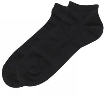 2 stuks Cotton Sneaker Sock Zwart,Wit - Maat 40/45