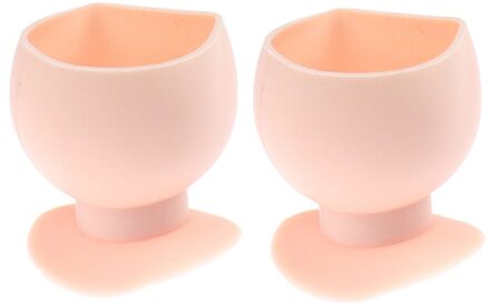 2 Stuks Cup Deurknop Dust Covers Ronde Muur Protector Deurklink Bumper Guard Stopper Baby Veiligheid Levert Crash Pad veiligheid roze