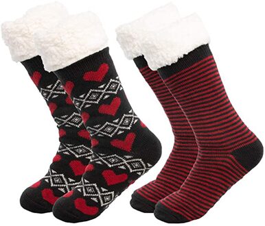 2 Stuks Dames Winter Pluche Warme Fluwelen Sokken Vrouwen Medium Sokken Herfst Winter Pluche Warm Been Sokken Thuis Sokken Cover vloer Sokken