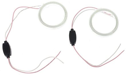 2 Stuks Dc 12V 60Mm Cob Angel Eye Halo Auto Led Light Ring Koplamp Drl Lamp wit
