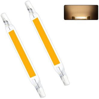 2 Stuks Dimbare Mini R7S Cob Led Lamp Glazen Buis Voor Vervangen Halogeen Spot Light Ac 110V 220V 5W 10W Energiebesparing warm wit / 230V