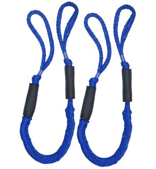 2 STUKS Dock Lijnen Meertroskabel Elastische touw Bungee Bungee Koorden voor Boot Jet Ski Kajak Ponton PWC Boot Buffer accessoires Blauw