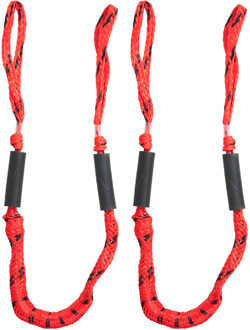 2 STUKS Dock Lijnen Meertroskabel Elastische touw Bungee Bungee Koorden voor Boot Jet Ski Kajak Ponton PWC Boot Buffer accessoires Rood