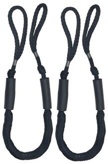 2 STUKS Dock Lijnen Meertroskabel Elastische touw Bungee Bungee Koorden voor Boot Jet Ski Kajak Ponton PWC Boot Buffer accessoires zwart