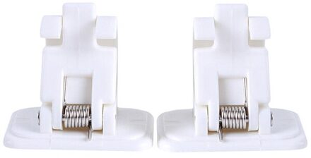 2 Stuks Douchegordijn Opknoping Staaf End Bevestiging Houder Clip Rack Haak Voor Home Badkamer L9